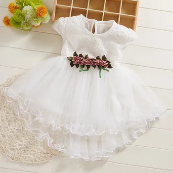 Naujagimio mergaičių vasaros šalis suknelė mados gėlių stiliaus suknelė vaikams vestuvių suknelė bebes princesė suknelė