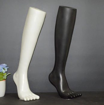 Naujas 1 Vnt Moterų Manekeno Kojų Plastiko Stovėti Viduryje Šilko Kojinės Manekeno Dalies Kojos Penki Pirštai Atidaryti Koja Balta Spalva