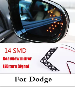 Naujas 2017 2vnt 14SMD LED Rodyklių Plokštės Automobilio Šoninis Veidrodis Posūkio Signalo lemputė Dodge Avenger Kalibro Varžovas, Įkroviklis Lėkti Durango