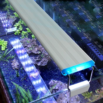 Naujas Akvariumas Šviesos Super Slim Žuvų Bakas Vandens Augalų Auga Apšvietimo Vandeniui Įrašą Mėlyna LED Lempos 18-58cm Žuvų Bakas