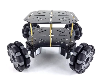 Naujas Atvykimo MT200S 4WD Omni Varantys Robotas Automobilis.Nerūdijančio Plieno Rėmas su 100mm ratų. powrful varikliai.Už 