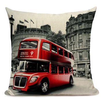 Naujas Britų Stiliaus Londono Namų Tekstilės Dekoratyvinis Sofa-Lova, Pagalvėlė Apima, Mesti Pagalvės Užvalkalą Derliaus Medvilnės Skalbiniai Rožinė Raudona Pagalvių Užvalkalai