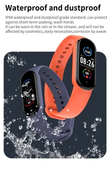 Naujas M5 Smart Juosta Termometras Naujas M5 Juosta Fitness Tracker Širdies ritmas, Kraujo Spaudimas Fitneso Apyrankę Smart watch 
