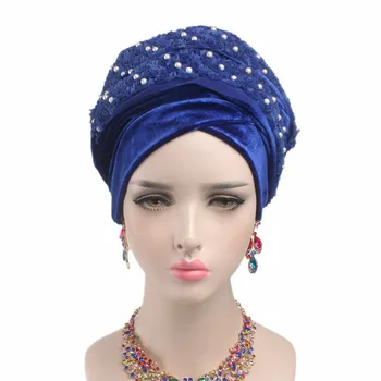Naujas Mados Moterų Aksomo Turbaną Musulmonų Moterų Vidinis Hijabs Skrybėlės 3D Puošnios Gėlės Papildomų Ilgai Galvos Apsiaustas Hijab Galvos Skara Skarelė