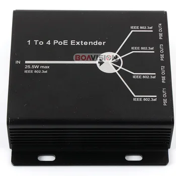 Naujas Mini 10/100M 4 Prievadai su POE Extender 25.5 W - Pratęsti 120 Metrų IEEE802.3af POE Tinklo Įrenginių Plug-and-Play