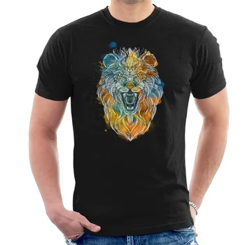 Naujas Spausdinti Juokinga Vyrų Dekoratyvinių Liūtas vyriški T-Shirt Moterims marškinėlius