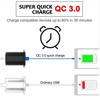 Naujas Super Greitai Įkrauti QC 3.0 USB Įkroviklis Automobilių 5V 3.4 Dual Lizdas USB Įkroviklis Adapteris Didelis Einamosios Greitas Įkroviklis