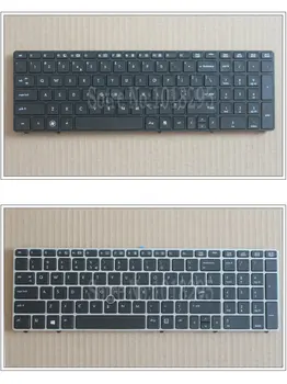 Naujas anglų Klaviatūra HP EliteBook 8560p 8570P 8560B 6560b 6565b 6560P MUMS nešiojamojo kompiuterio klaviatūra su sienos