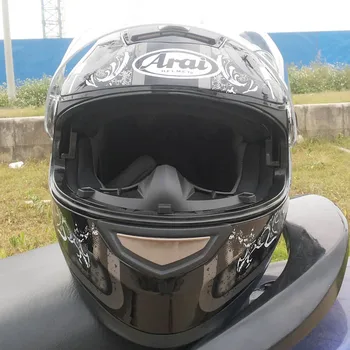 Naujas full-face šalmo dvigubo objektyvo šalmas motociklo šalmas nuostabiu spalvų kaukolė nemokamas pristatymas