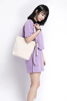 Naujas paprastas drobė maišelis moteris studentų korėjos versija Harajuku ins literatūros pečių maišą nešiojamų drobė maišelis