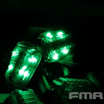 Naujasis FMA Išgyvenimo HEL-ŽVAIGŽDUČIŲ 6 Šalmas Sumontuoti LED Marker Strobe Šviesos Žalia Šviesa