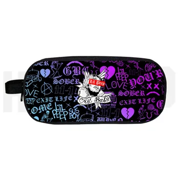 Naujojo Lil Peep Spausdinti Piešimo Pieštuku Atveju Moterų Kosmetikos Krepšys PencilBox Kosmetikos Atvejais Ponios Makiažas Maišelį Su Užtrauktuku Mokyklos Mergina Prekes