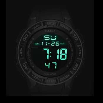 Naujos Žiūrėti Skaitmeninę Vyrų SMAEL Prabangos Prekės ženklo Laikrodžiai 50M Waterprrof Riešo Žiūrėti Karinės LED Šviesos reloj 1508 vyriški Laikrodžiai Sportas