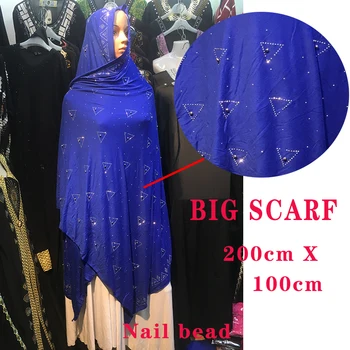 Naujų Aukštos kokybės Hijab Afrikos Minkštos Medvilnės šalikas karoliukai Mados Didelis Skaros Ramadanas Dubajus MELSTIS Apsiaustas Su Deimantais Musulmonų Panele