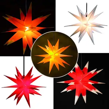 Ne Šviesos Lankstymo Star Advento Star 3D Sprogimo Žvaigždės Šviesos Juosta Etape Kūrybos Apdailos Kabinti 18-point Star Umbra
