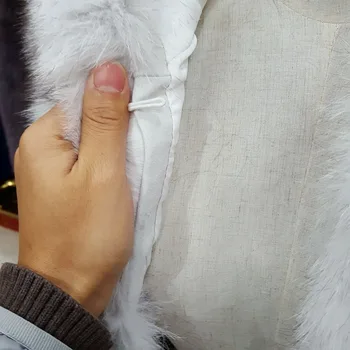 Nekilnojamojo lapės kailio liemenė viršutiniai drabužiai kailio paltas ilgas projektavimo o-kaklo megztinis liemenė lapės kailiniai