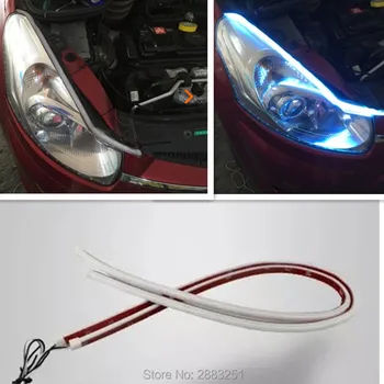 Nemokamas Pristatymas 2vnt ultra plonas lankstus dc12v LED šviesos juostelės Dinaminis Streamer automobilio žibintas Honda Civic tinka crv džiazo Automobilių Stilius