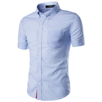 Nemokamas Pristatymas karšto parduoti 2016 Vyrų Slim fit stilingas Suknelė trumpomis Rankovėmis Marškinėliai Mens suknelė marškiniai 5 spalvų 9066