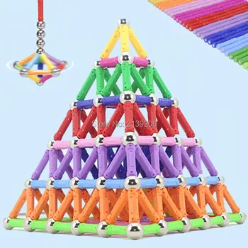 Nemokamas pristatymas 100VNT chilldren švietimo veiklos 27MM ilgis spalvinga galingas neodimio magnetas prilimpa žaislas plytos
