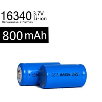 Nemokamas pristatymas 3.7 v IKPA 16340 li-ion baterija 800mah CR123A CR 123A įkraunama ličio jonų ląstelių lazerio žibintuvėlį, fakelą
