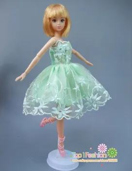 Nemokamas pristatymas 5sets/daug Rankų darbo mados trumpa suknelė Barbie Doll suknelė baby girl gimtadienio, naujųjų metų metu vaikams