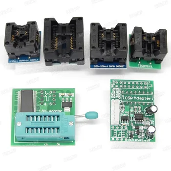 Nemokamas pristatymas Originalus RT809F USB Programuotojas + 11 Adapteriai ISP LCD Programuotojas + SOP8 IC Test Clip +1.8 V Adapteris+ TSSOP8
