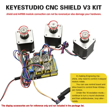 Nemokamas pristatymas!keyestudio CNC shield V3 Cutting machine už Graviravimas Mašina