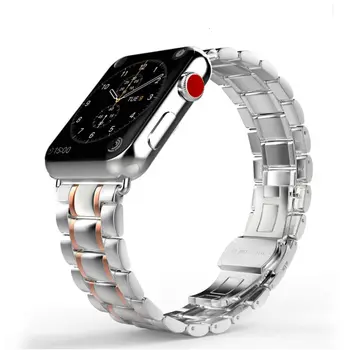 Nerūdijančio Plieno dirželis Apple watch band 44 mm 42mm Drugelis Metalo Nuorodą, apyrankę, juostą iWatch series 5 4 3 2 6 se