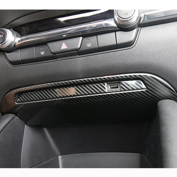 Nerūdijančio plieno Mazda 3 Axela 2019 2020 Reikmenys Automobilio Priekio Kraunama USB sąsaja rėmo Dangtis Apdaila Lipdukas Automobilio Stiliaus