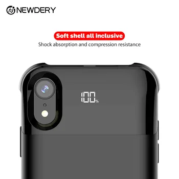 Newdery QI Bevielio baterijos atveju iphone, 11 11pro max su skaitmeniniu ekranu Wireless power bank 