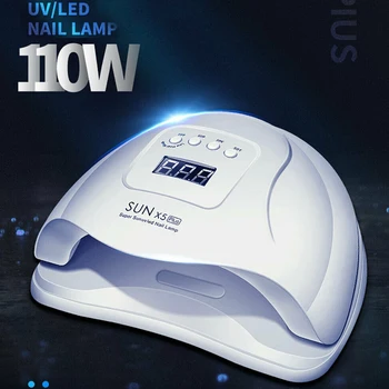 Nešiojamų 110W Nagų Fototerapijos Mašina UV LED Lemputė USB Gelio Poliravimo Gydant Mašina Nagų Džiovintuvas Nagų Laikmatis