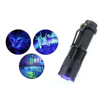 Nešiojamų LED Ultravioletinė Žibintuvėlis UV Lempa Zoom Mini Žibintuvėlis 3 Režimas Vandeniui Kovos su klastojimu, Pinigų Detektorius Ištirti