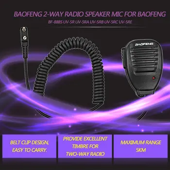 Nešiojamų Universalus Baofeng 2-Way Radijo Garsiakalbį su Mic Radijo Walkie Talkie už Kenwood Viešbučio Restorane Apsaugos Priemonė