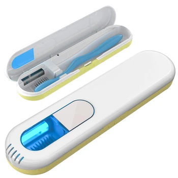Nešiojamų uv-C LED dantų šepetėlį Sterilizer Elektros dantų šepetėlį Kelionės/Business/Home Sterilizuoti Poveikis Iki 99.9%