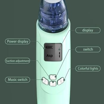 Nosies Aspirator Elektros baby 3-greitis Reguliuojamas Skaitmeniniu Ekranu Nosies Švaresnis Naujagimių infantil Saugos, Sanitarijos Nosies Cleaner
