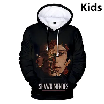 Nuo 2 iki 14 metų Vaikai, Hoodies, Shawn Mendes 3d atspausdintas palaidinukė hoodie berniukų, mergaičių harajuku ilgomis rankovėmis Striukė kailis paauglių drabužių