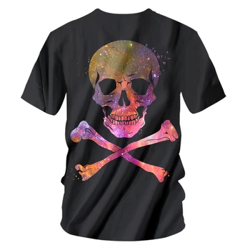 OGKB T Shirts Žmogus Vasaros Naują V Neck Tee Marškinėliai 3D Atspausdintas Star kosmoso Kaukoles 6XL Habiliment Vyrai, Pavasario T-Shirt
