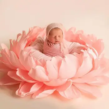 OOTDTY Kūdikių Gėlių Formos Kelia Konteinerį Kūdikį Lova Naujagimių Didelis Žiedlapis Fotografijos Rekvizitai Kūdikių Nuotraukų Fotografavimo Priedai