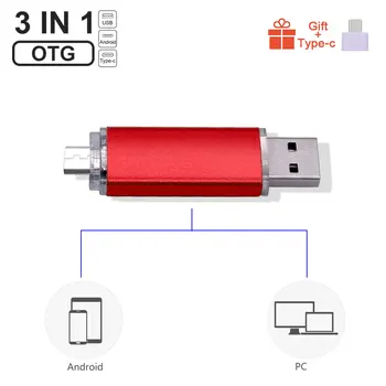 OTG USB Flash Drive 4GB 8GB 16GB 32GB 64GB pendrive, skirta 