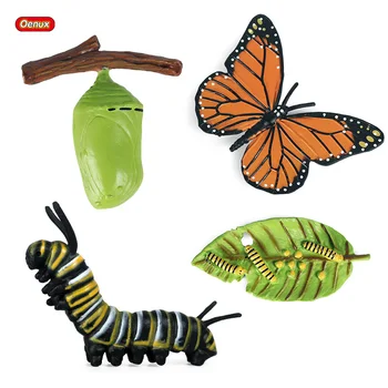 Oenux Naujų Vabzdžių, Gyvūnų, Modelis, Modeliavimas Drugelis Augimo Ciklo Veiksmų Skaičiai Miniatiūrinės Statulėlės Švietimo Mielas Vaikams, Žaislai