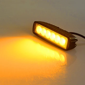 Offroad LED darbo šviesos diodų (LED šviesos inžinerijos 18W 12V didelio ryškumo sunkvežimių lemputė 18W juostelės šviesos Juosta Dėmesio Potvynių Lempos TSLM1