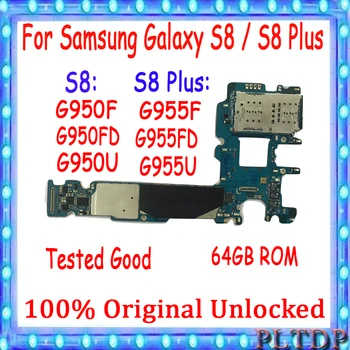 Original Atrakinta Samsung Galaxy S8 Plius G955F G955FD G955U S8 G950FD G950F G950U Plokštė 64GB su 