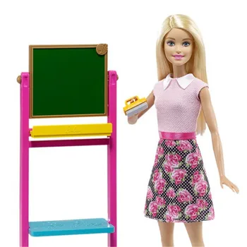Originalias Barbie Mažai anglų kalbos mokytoja mergaitė princesė žaislų rinkinys didelis dovanų dėžutėje FFB19