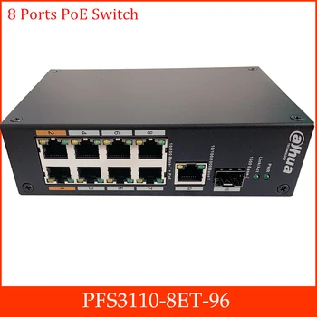 Originalus 8-Port PoE Switch PFS3110-8ET-96 Platus darbo temperatūros dizaino Sluoksnis dvi Grūdinto PoE switch Dviguba galia atsarginę