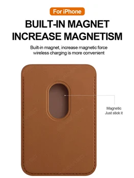 Originalus natūralios Odos Magnetinio Saugus Piniginės Kortelę Krepšys iPhone 12 Mini 12 