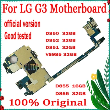 Originalą LG G3 D855 D850 D851 D852 VS985 plokštė 16gb/32gb Atrakinta Už LG G3 pakeisti pagrindinę plokštę Su 