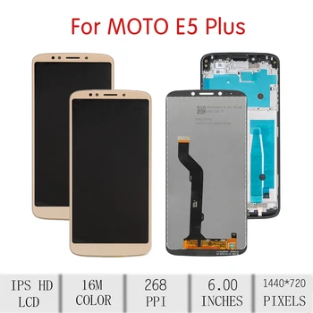 Originalą Motorola Moto E5 Plius LCD Jutiklinis Ekranas skaitmeninis keitiklis Asamblėjos Motorola E5 Plus Ekranas withFrame Pakeitimo XT1924