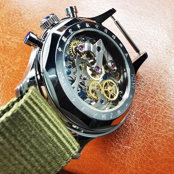 Orologio Uomo 38mm Chronograph Watch Vyrų 1963 M. Bandomąjį Žuvėdra Judėjimo St1901 Laikrodžiai Mens 2020 Mechaninė Karinės Safyras Žiūrėti