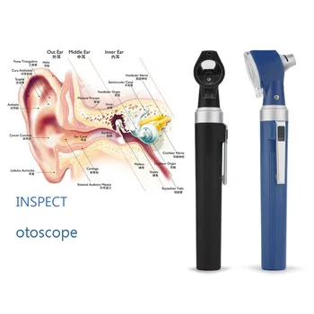Otoscopio Diagnostikos Komplektas, Profesionalūs Medicinos Namų Gydytojas ENT Ausies Priežiūros Endoskopą LED Nešiojamų Otoscope Ausų Valiklį su 8 Patarimai