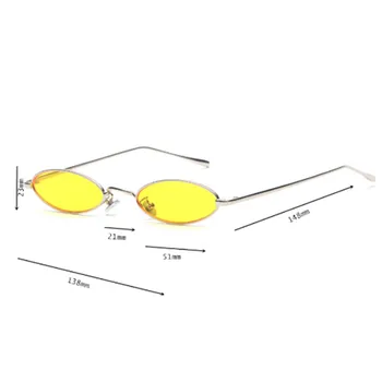 Ovalo formos Akiniai nuo saulės Moterims, Vyrams UV400 skaidraus Lęšio Vintage Akiniai Moteris Vyras Markės Dizaineris, Metaliniai Rėmeliai, Saulės Akiniai